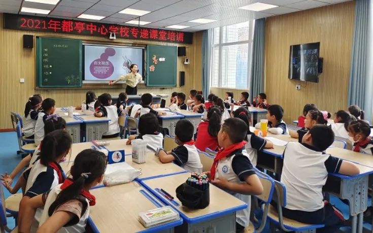 榨木小學(xué)、都亭一小的師生通過(guò)“專(zhuān)遞課堂”上美術(shù)課.jpg